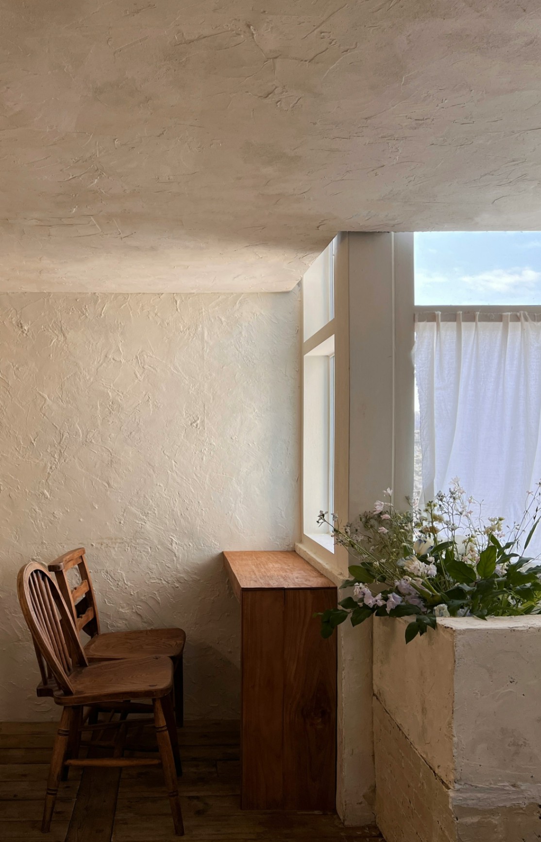 Murs à la peinture de chaux